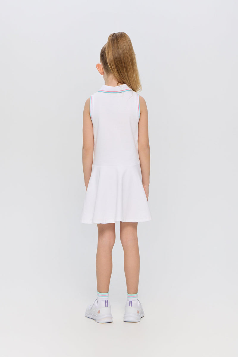 White Sports Polo Dress
