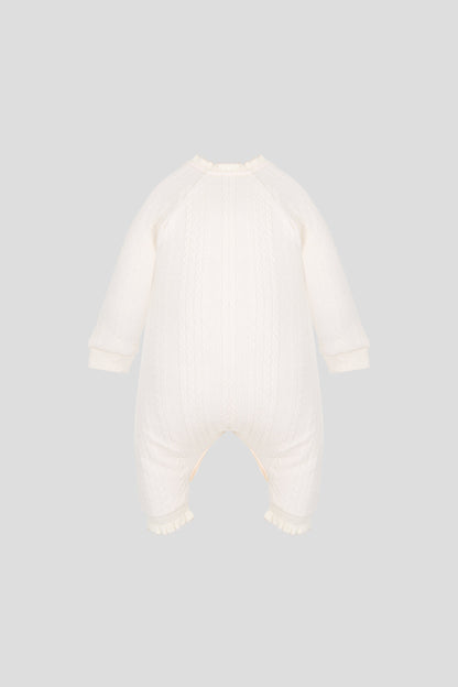 Soft Knitted Overall, cream