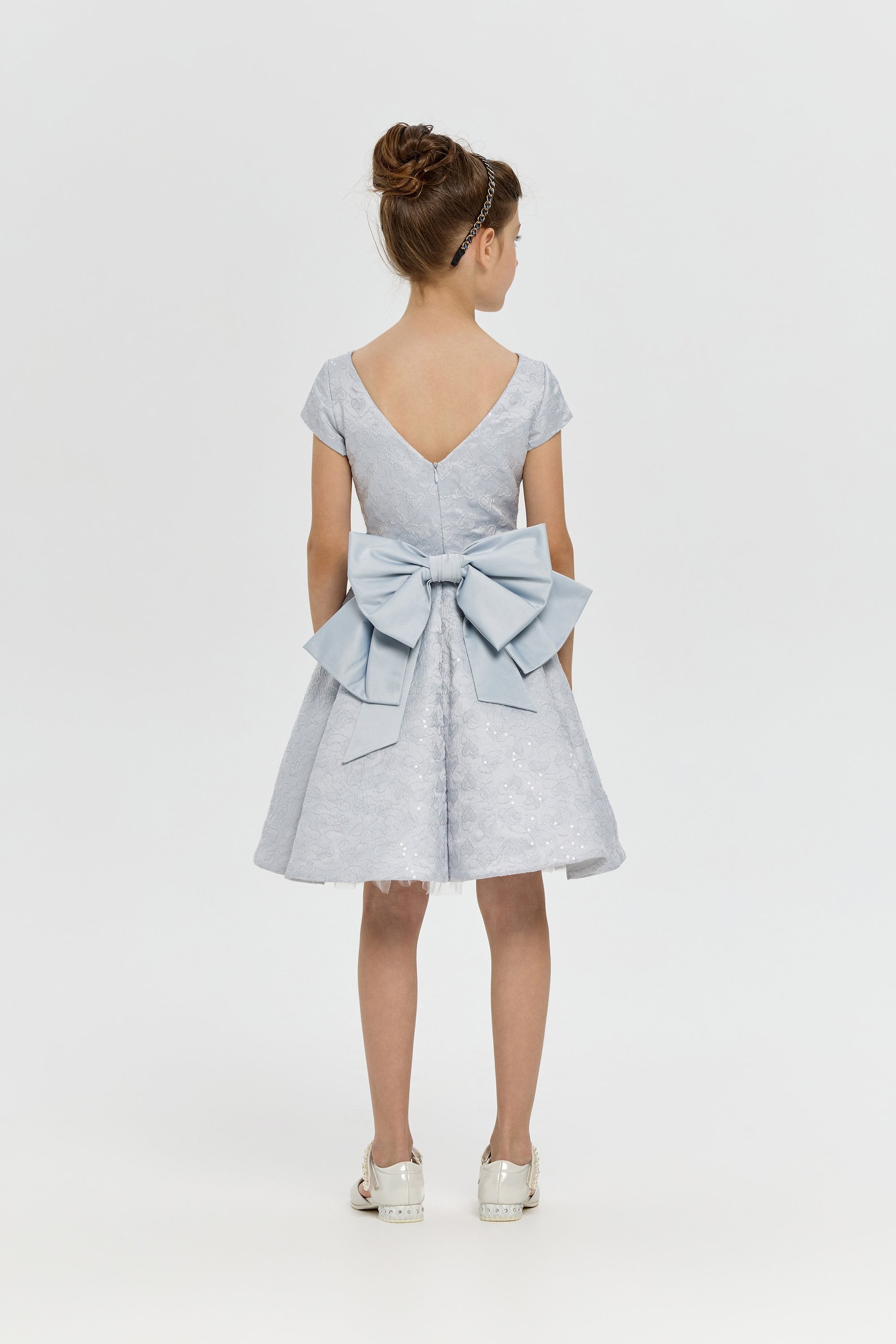 Jacquard Sequins Decorated Dress