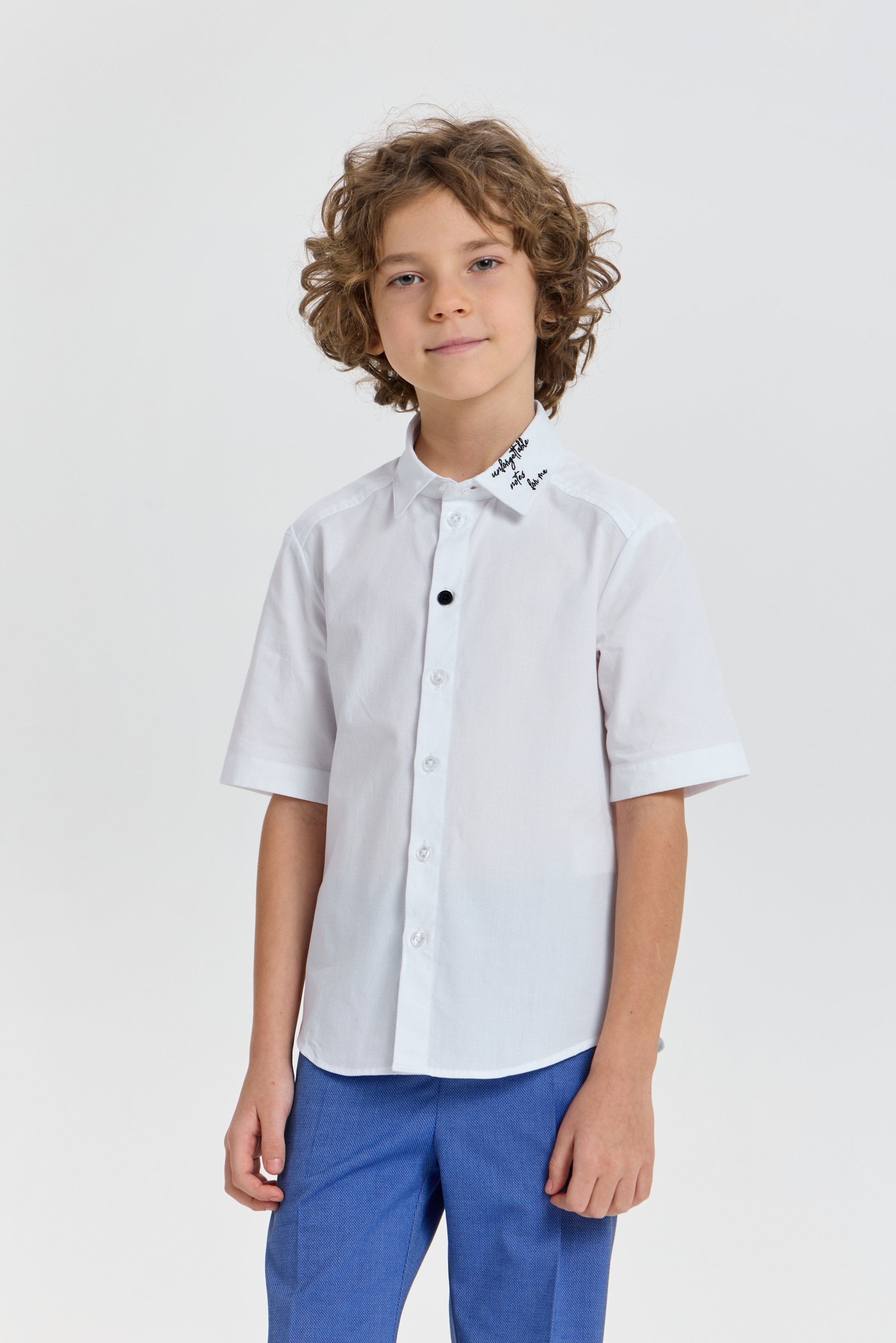 Elegant Polo Shirt with Print on Collar
