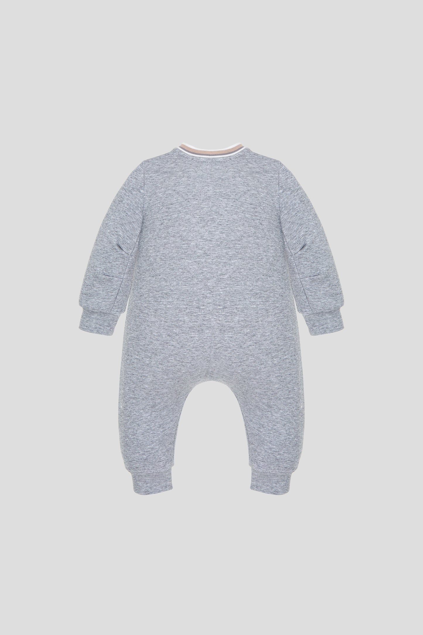 Grey Warm Overall with Teddy Applique