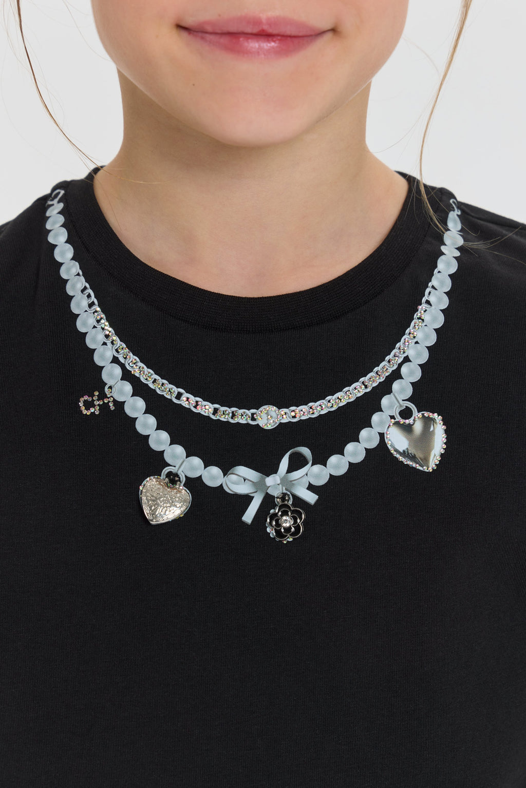 Neckless Decorated T-Shirt