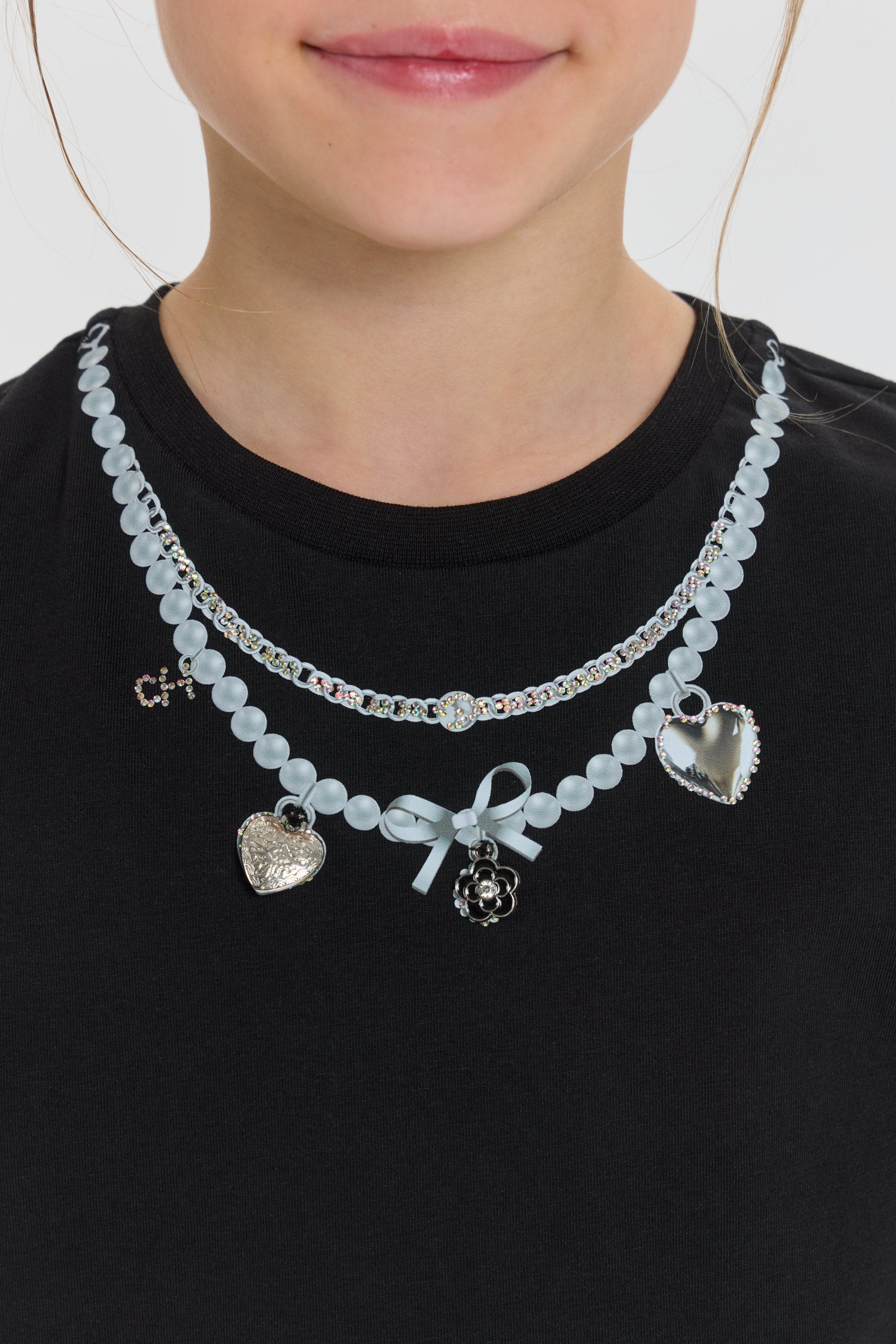 Neckless Decorated T-Shirt