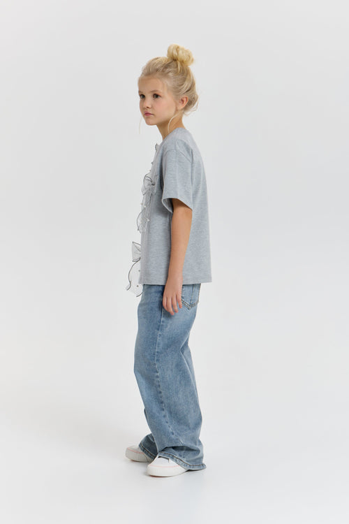 Bow and Pearls Decorated T-shirt