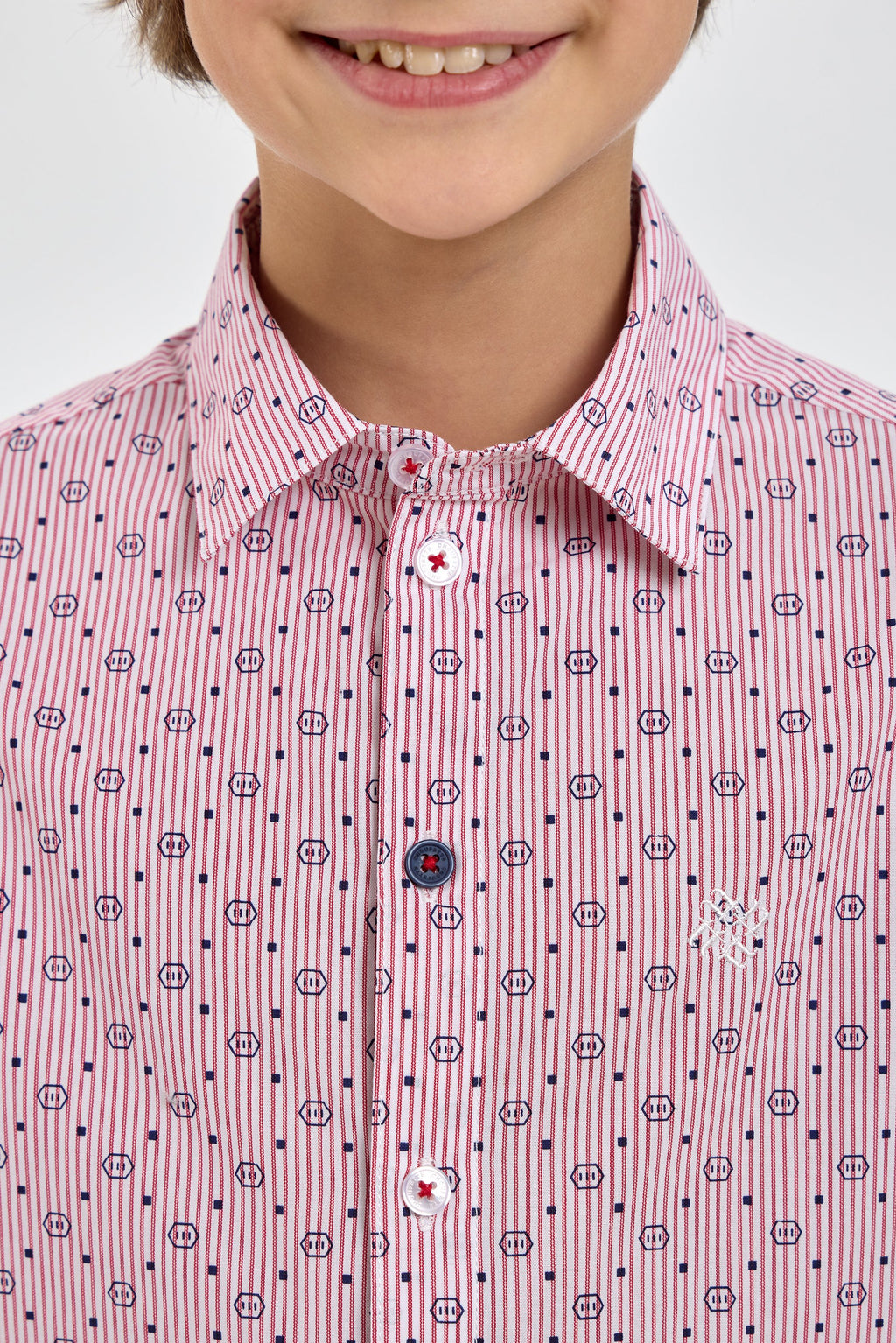 Elegant Coral Shirt with Print