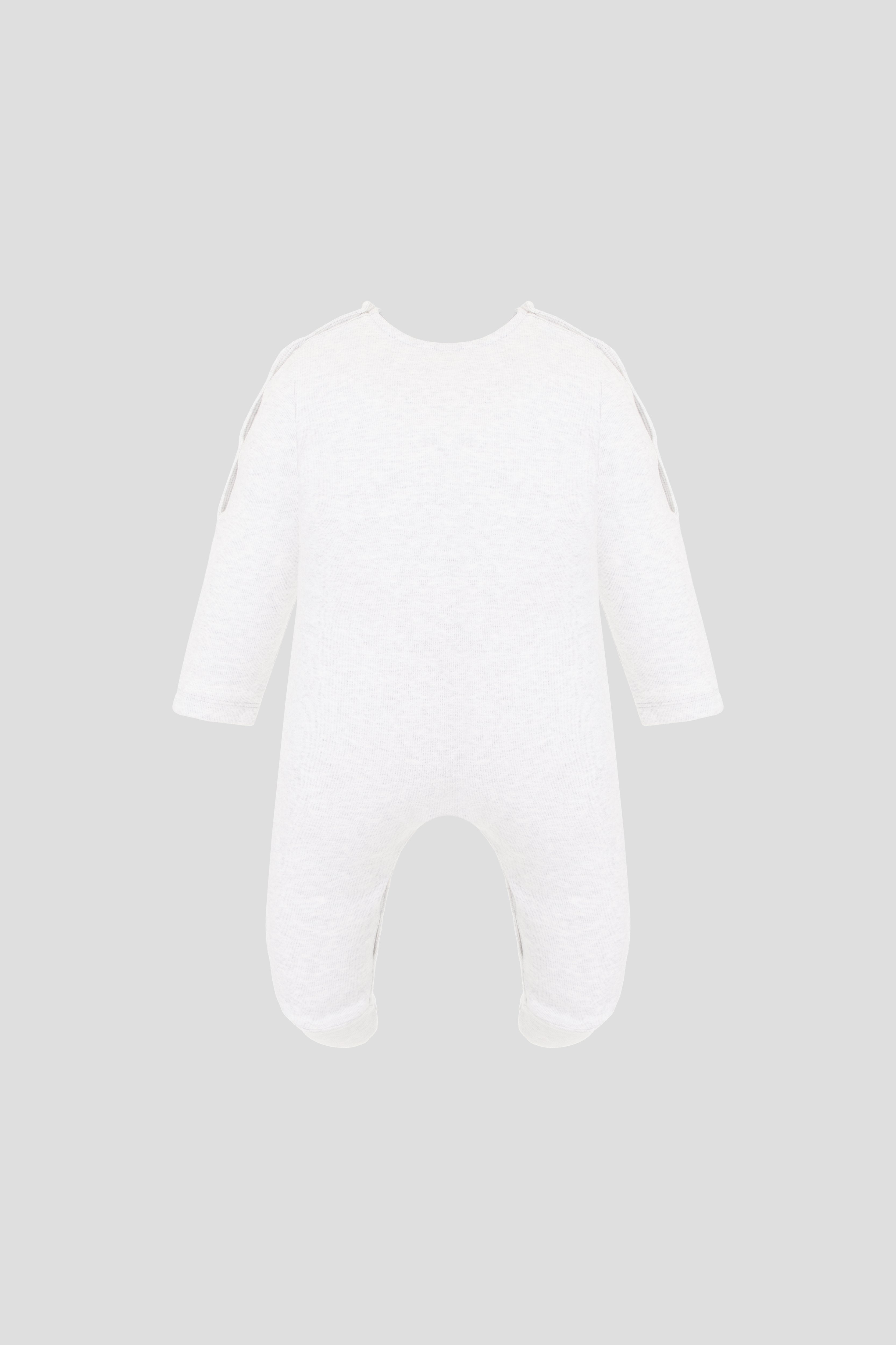 Printed Bear Overall. ecru