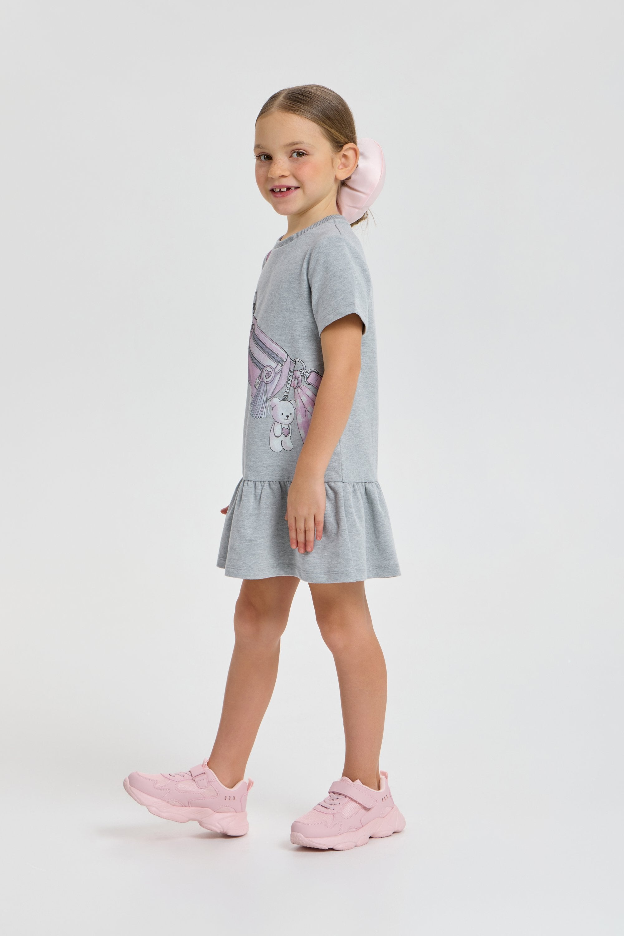 Stylish Dress with Purse Print