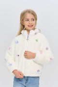 Soft Fur bomber jacket with butterflies