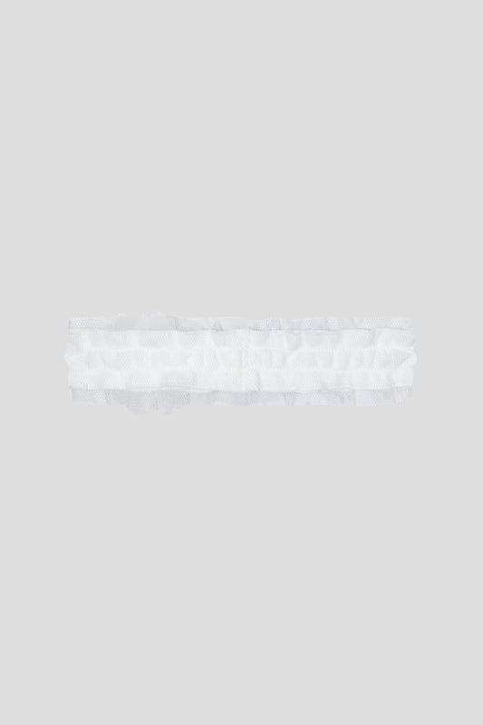 Flower Decorated Headband, ecru