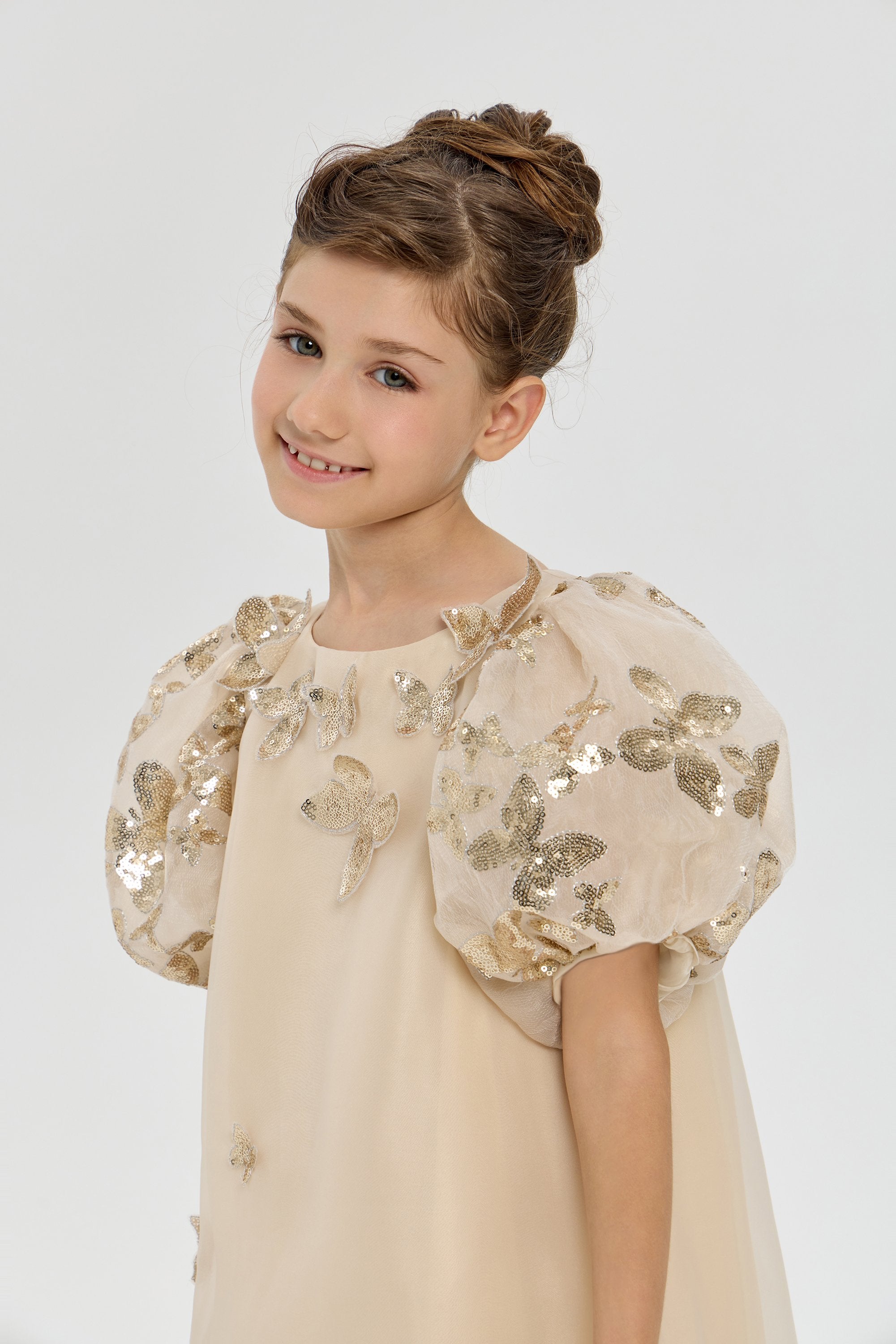 3D Butterflies Sequins Decorated Dress