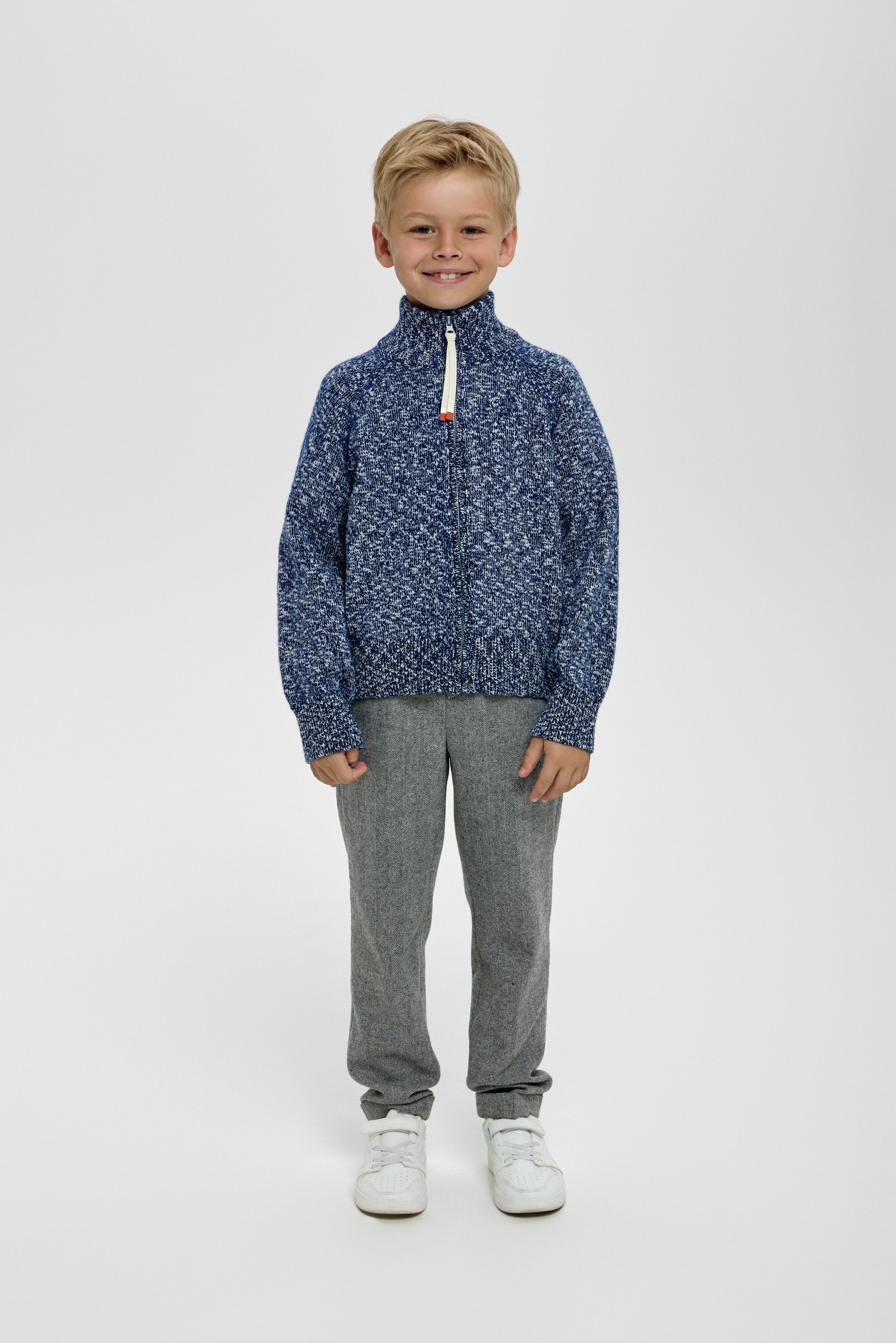 Knitted Sweater with Zip