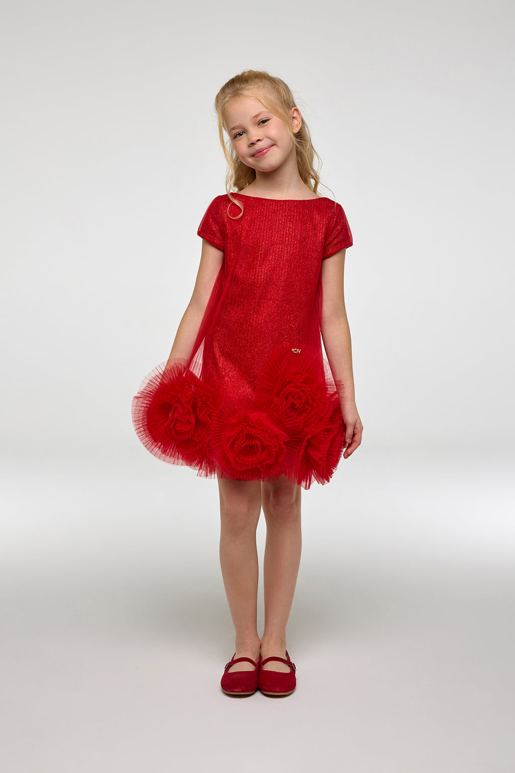 Dress with 3D flowers