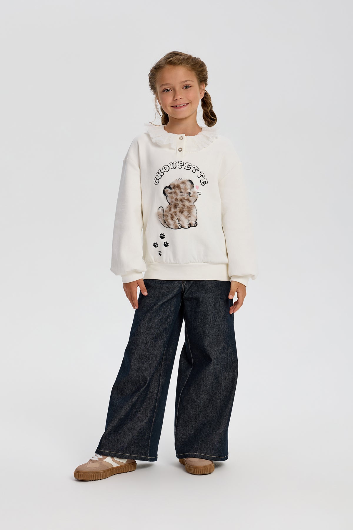 Leopard Applique Sweatshirt for girl