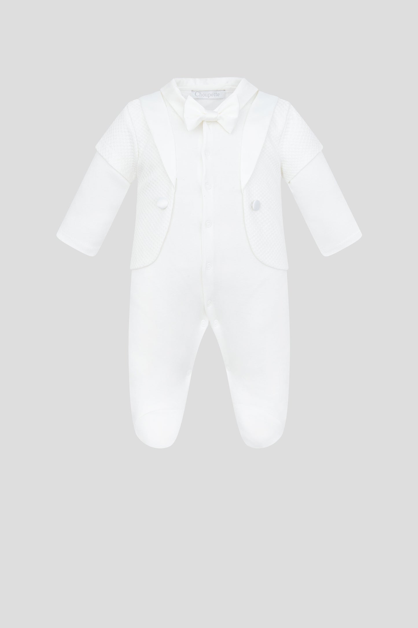 Blazer Immitation Bow Decorated Overalls and Bonnet