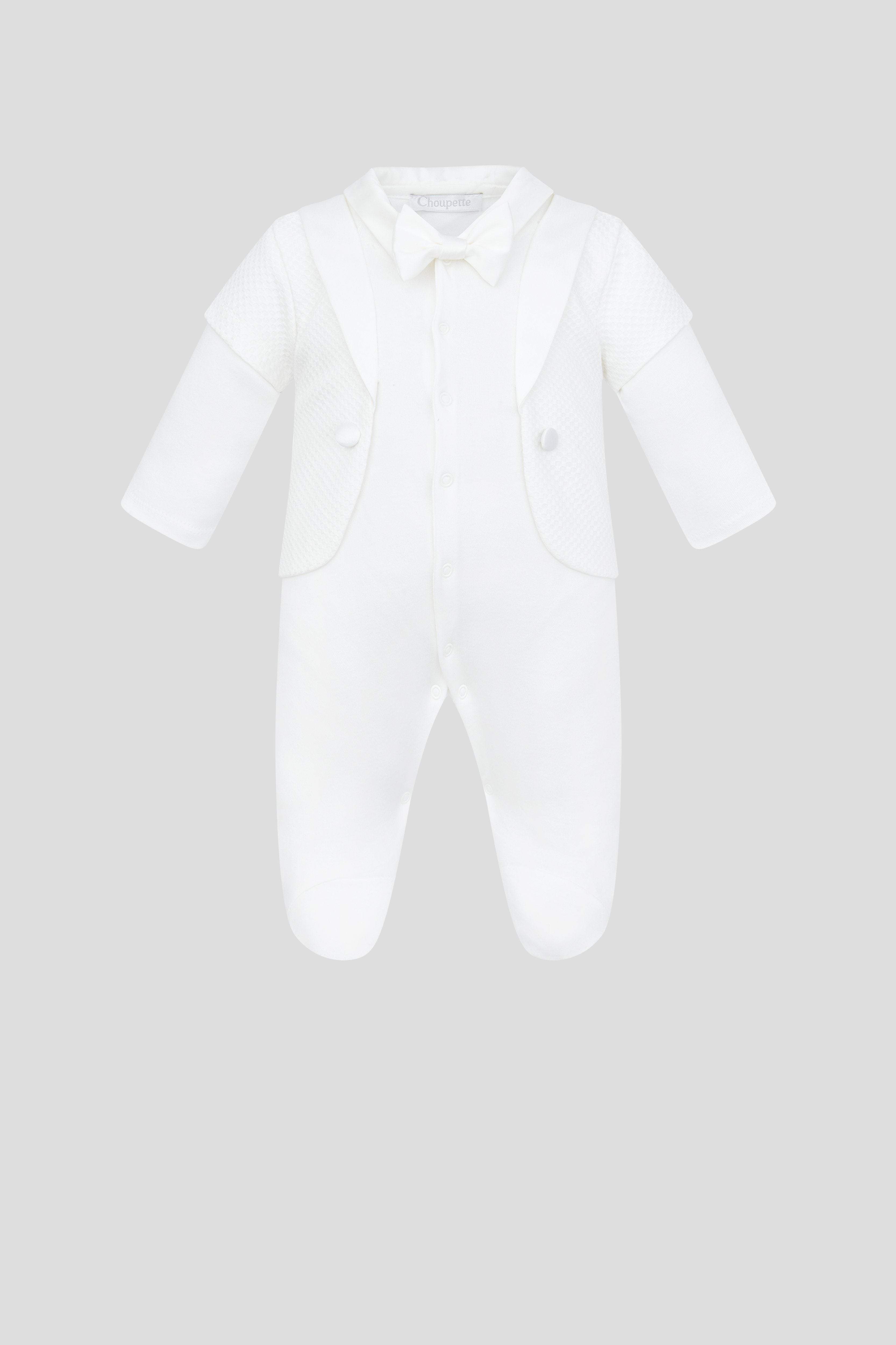 Blazer Immitation Bow Decorated Overalls and Bonnet