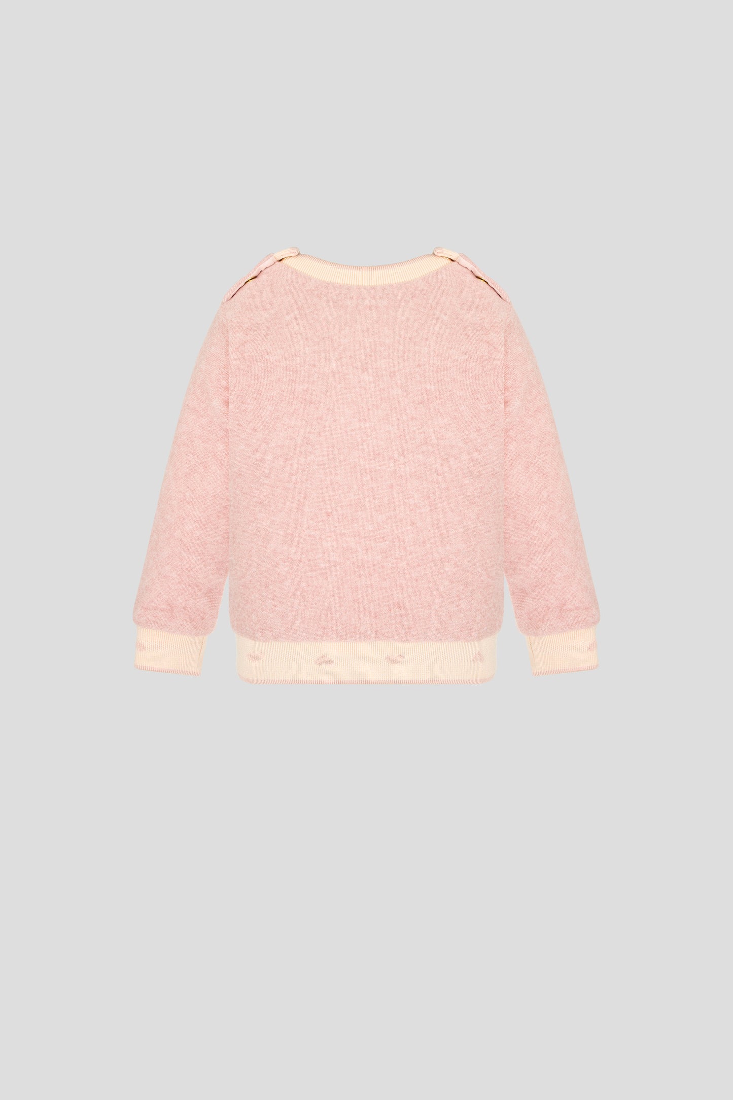 Velour Decorated Sweatshirt with Heart Applique