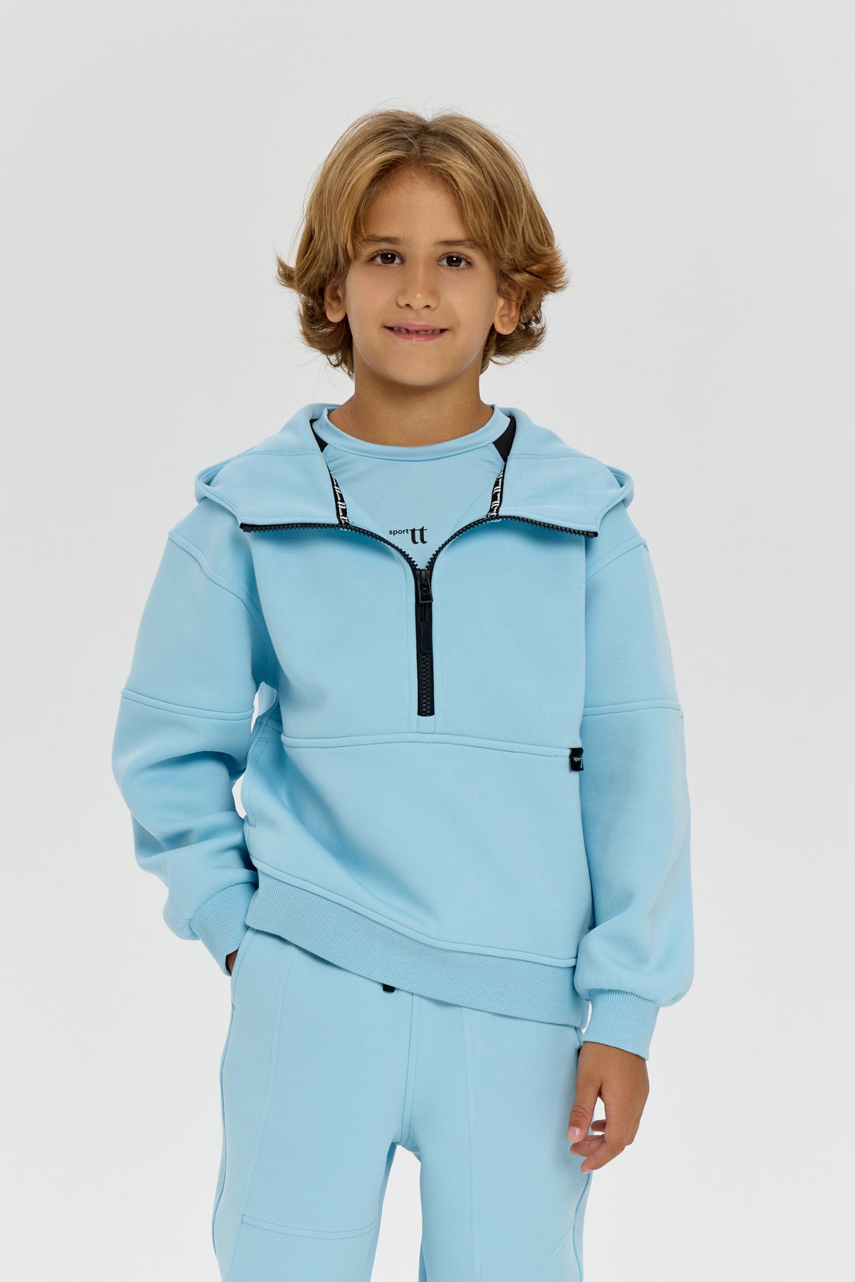 Sky blue Tracksuit (hoodie and pants) for kids