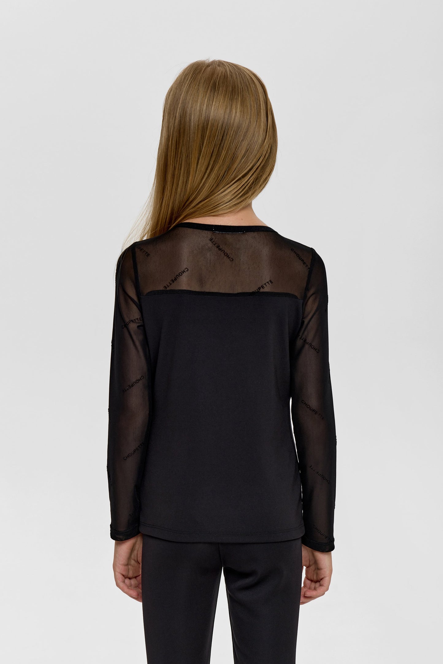 Elegant Black Combined Blouse