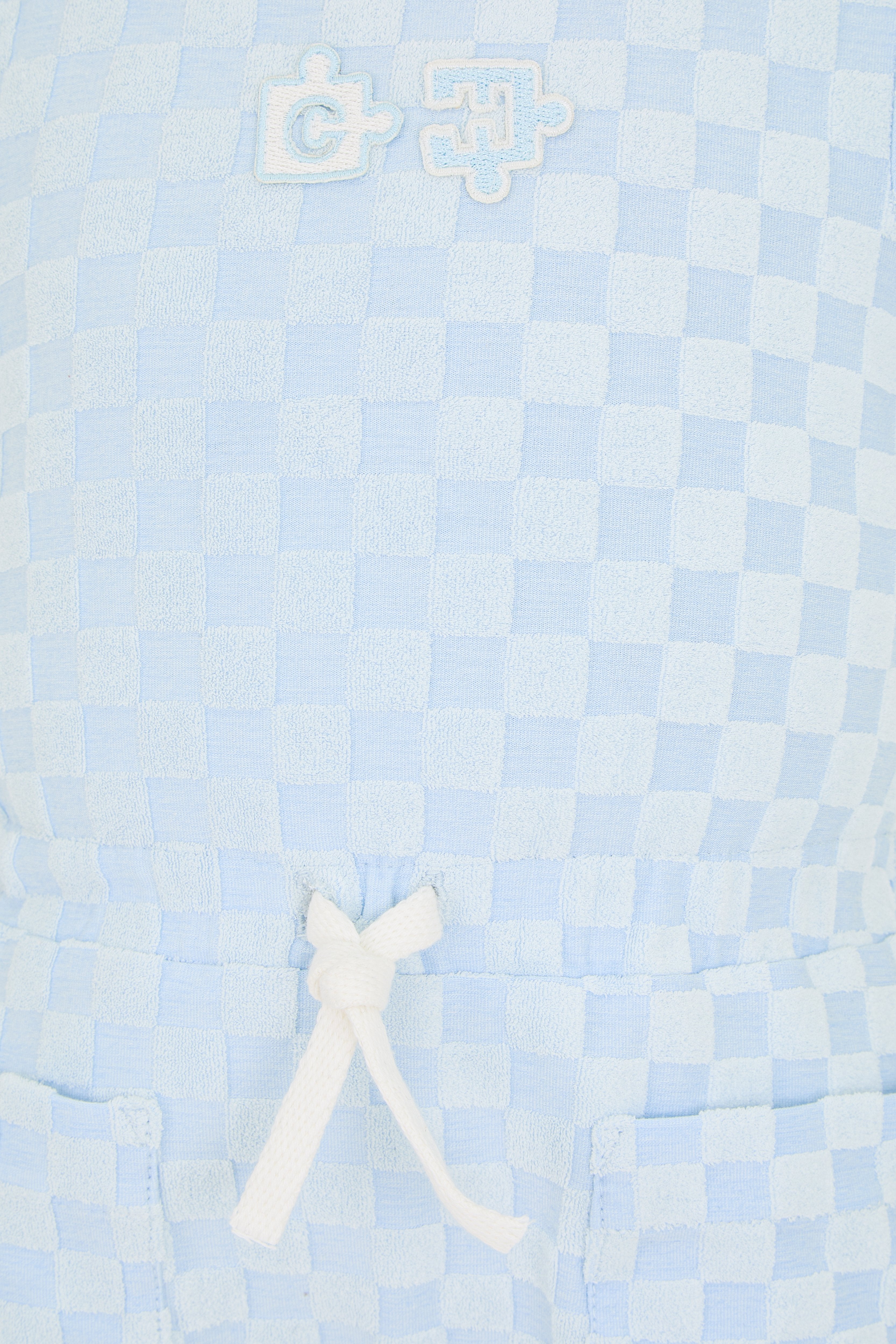 Decorated romper, blue