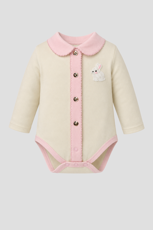 3 pieces Set (Bodysuit, pants, bonnet) for baby girl