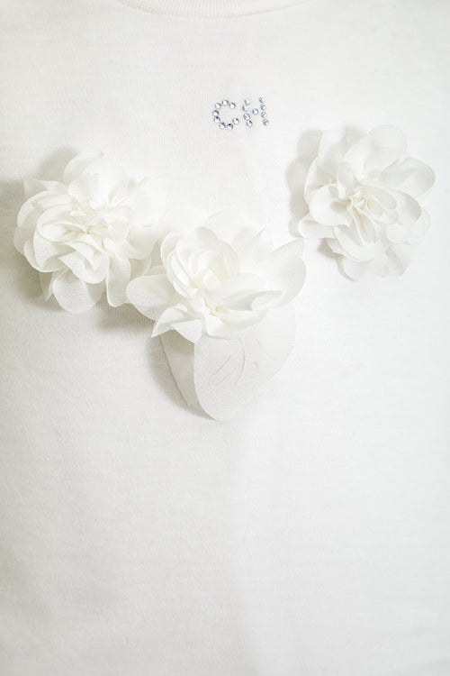 Charming 3D Flowers Decorated Bodysuit