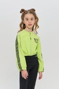 Sports Set Green Jacket and Black Leggings