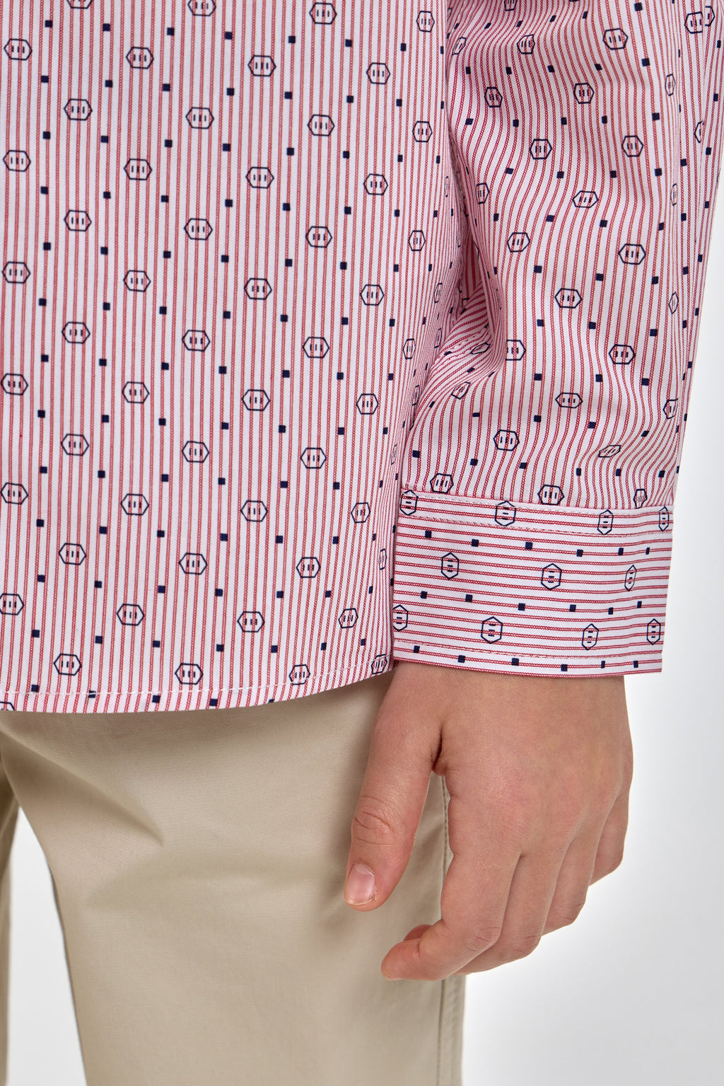 Elegant Coral Shirt with Print