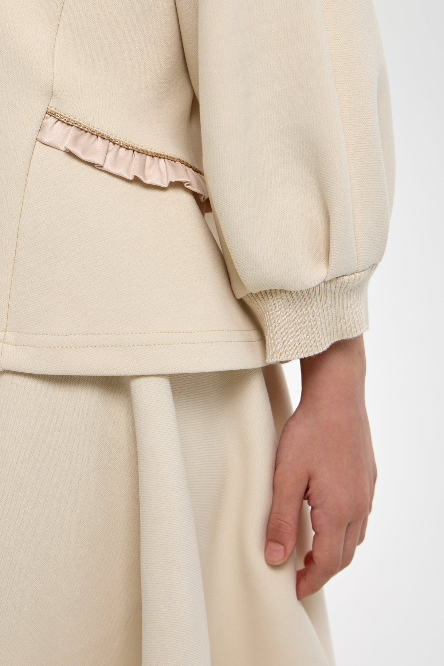 Elegant Footer Jumper and Skirt Set