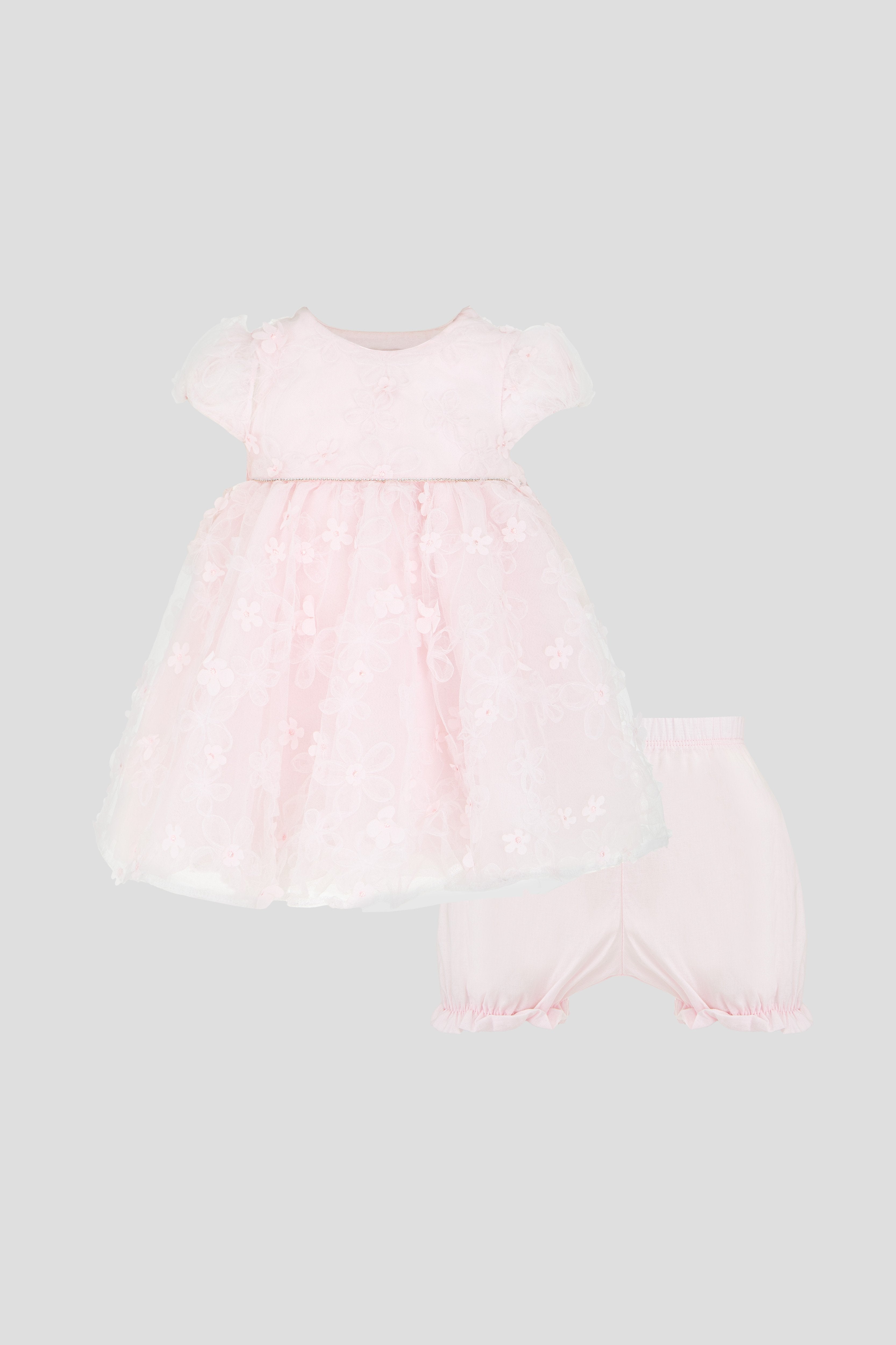 Charming 3D Flower Lace Dress with Shorts