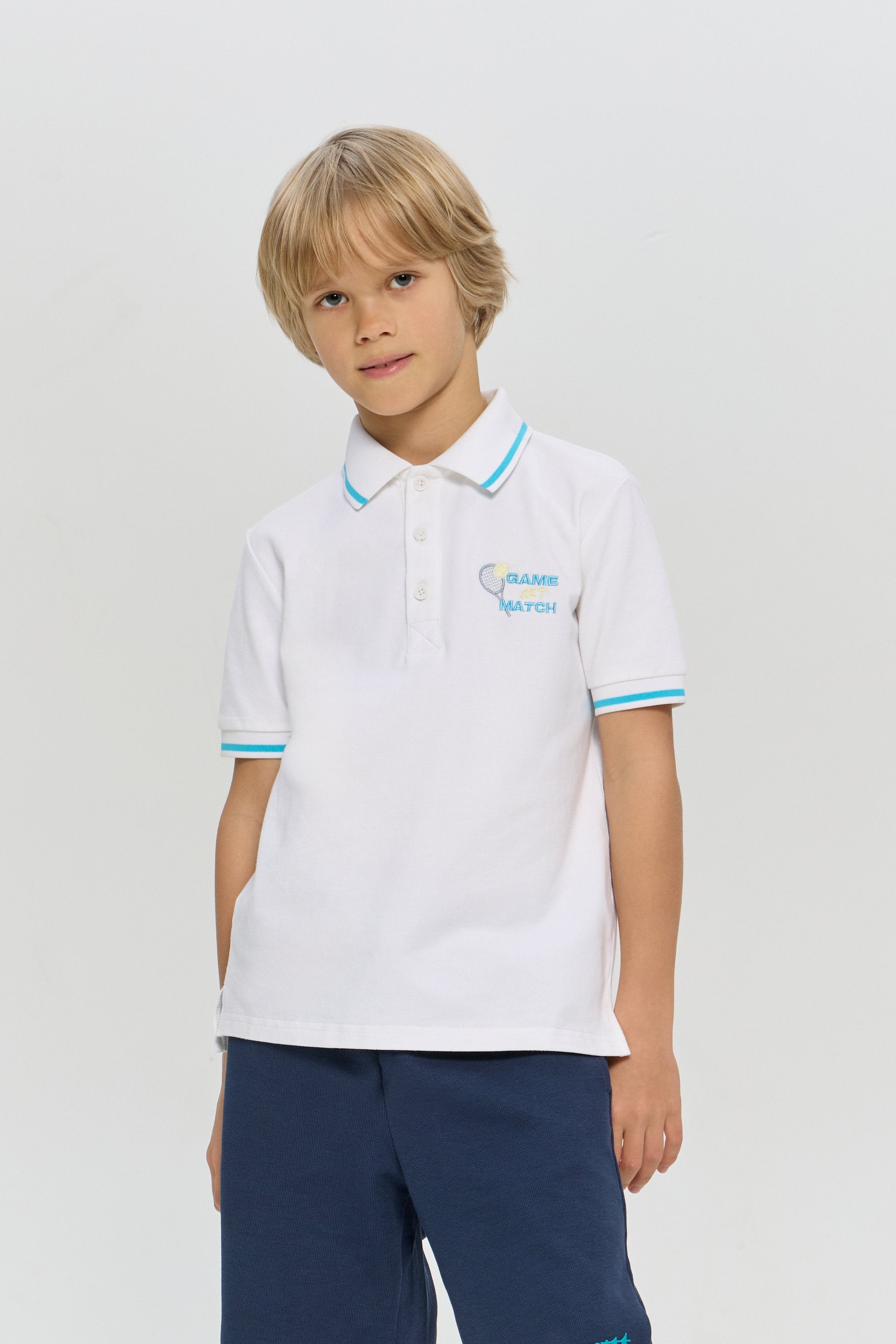 Sports Polo T-shirt, ecru