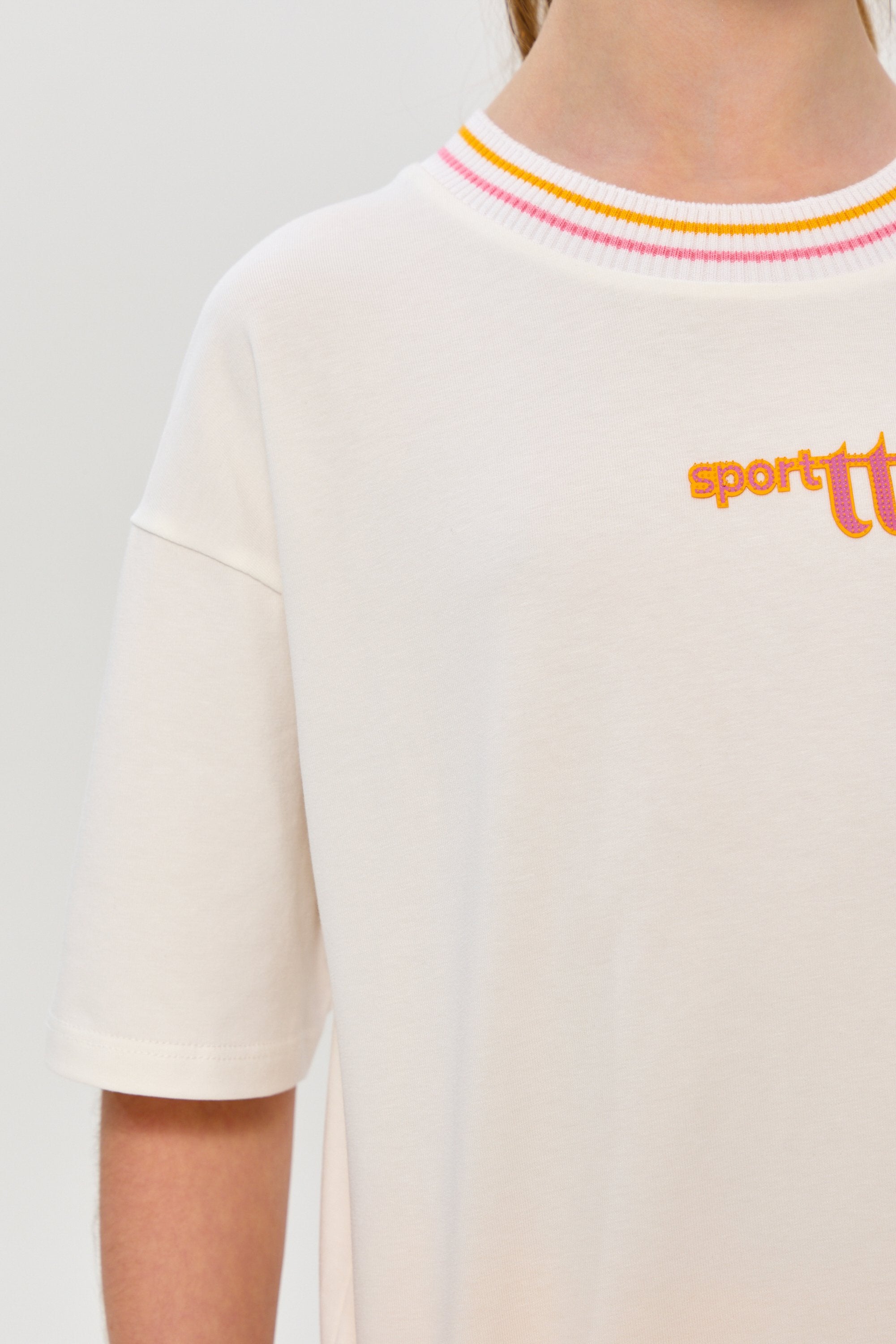 Sports Set White with Embroidery