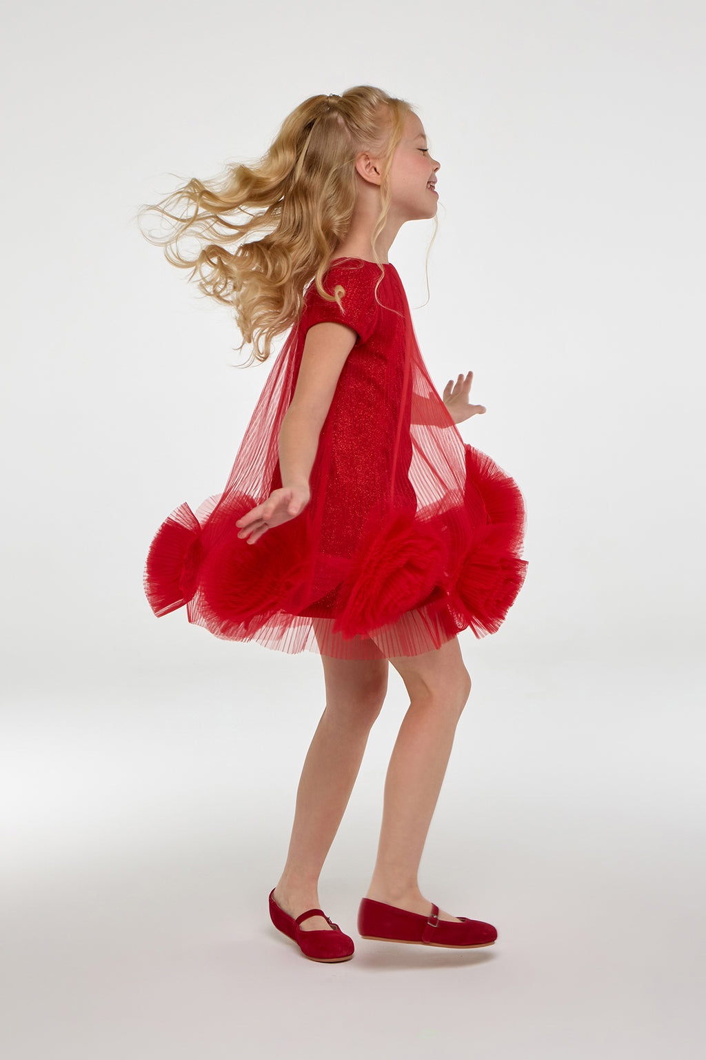 Dress with 3D flowers