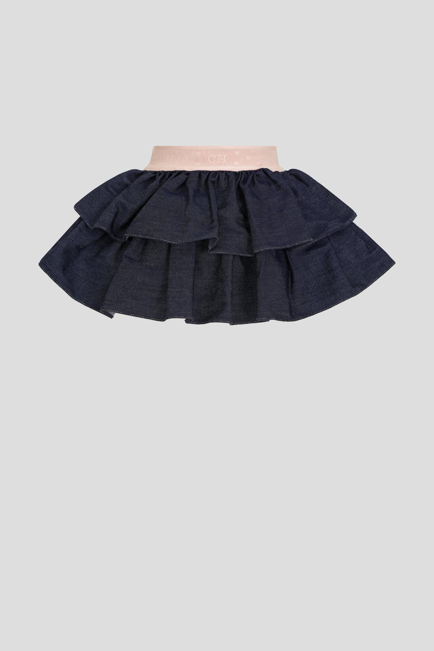 Flounces Denim Skirt