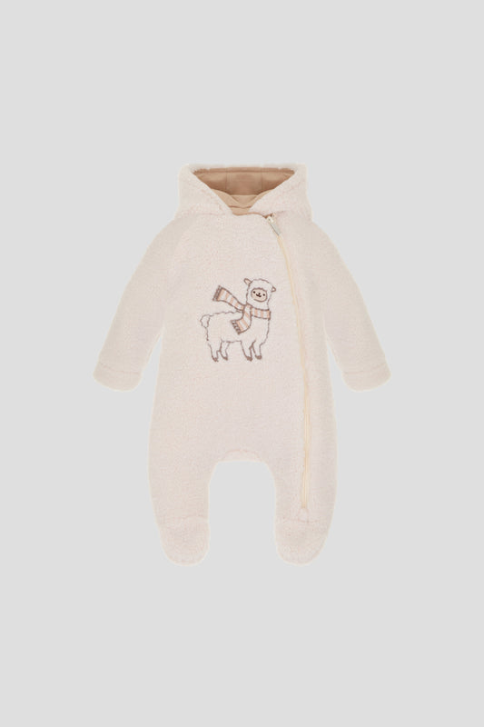 Faux fur pram suit