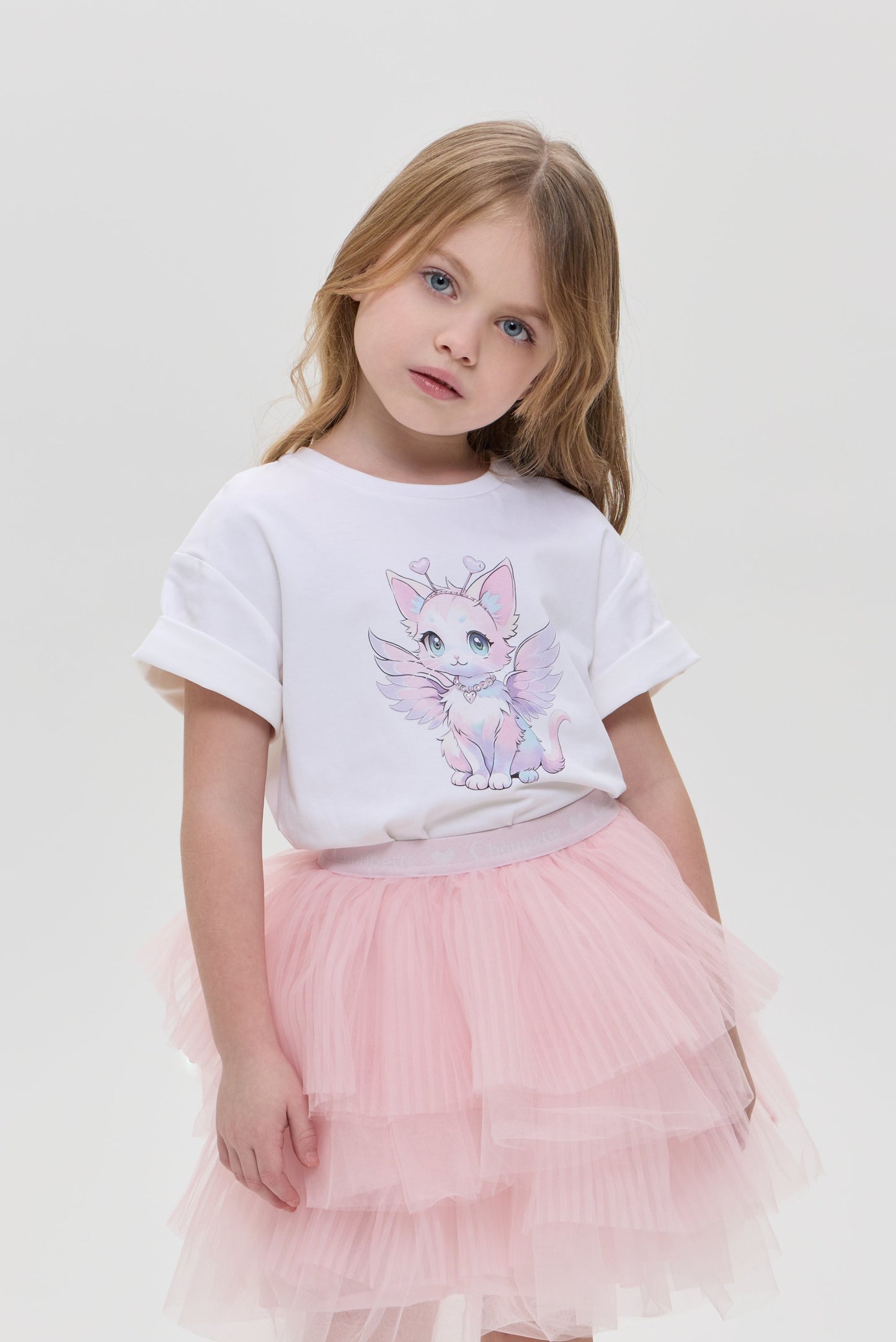 Printed T-Shirt with Decor, ecru