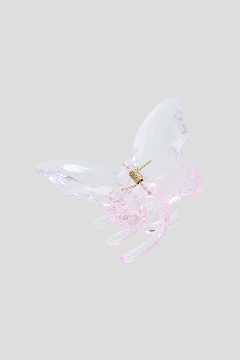 Butterfly Claw Clip, pink pearl