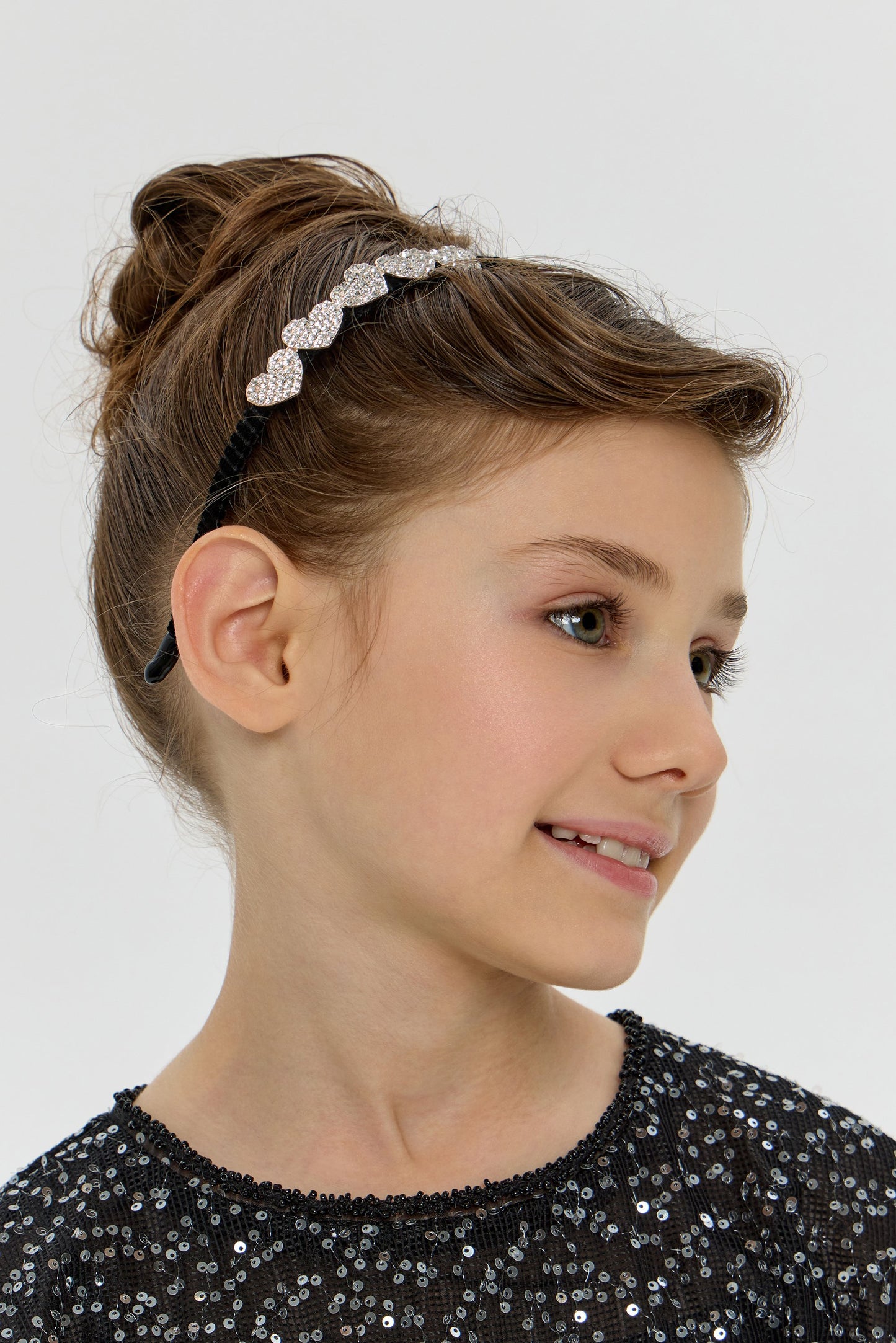 Rhinestones Decorated Hearts Headband