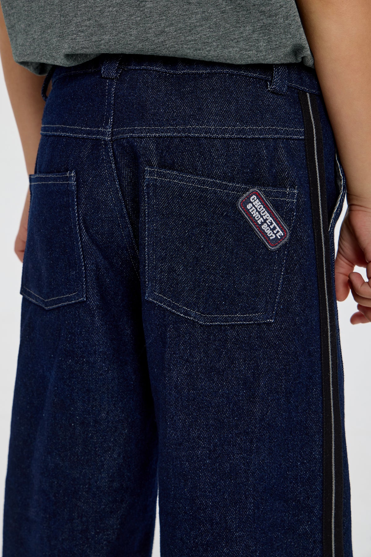 Stylish Denim Pants with stripes for boy