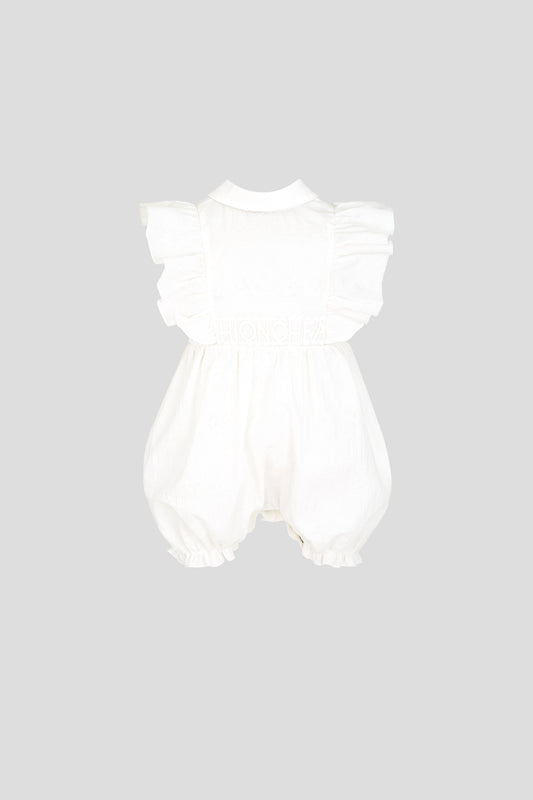 Elegant Muslin Romper, white