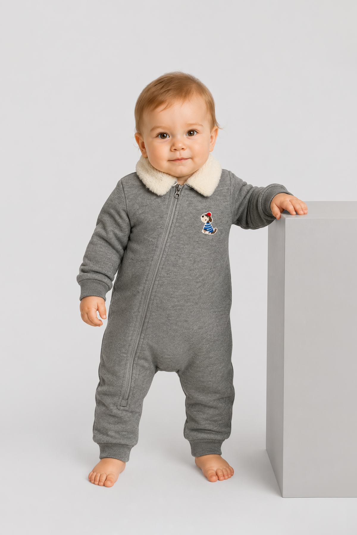 Collar Warm Overall for baby boy