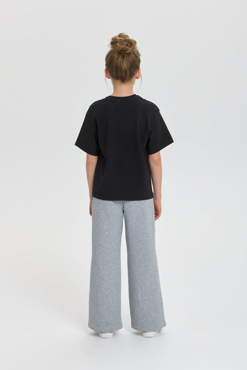 Black Necklace-Embellished T-Shirt