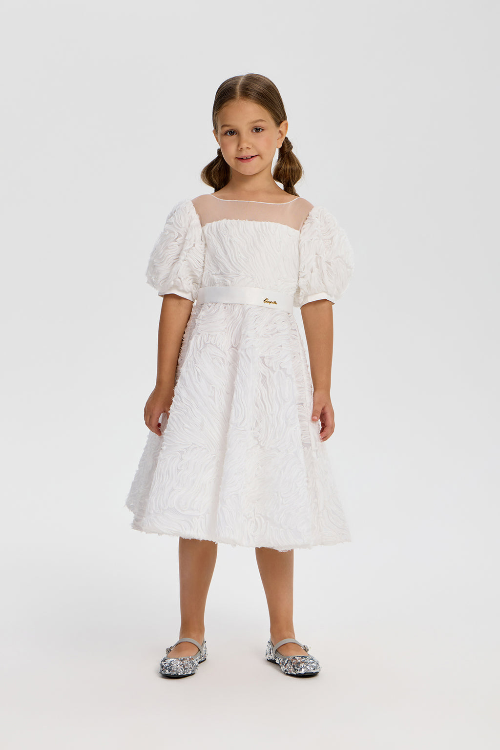 Beautiful Dress with Puffed Sleeves