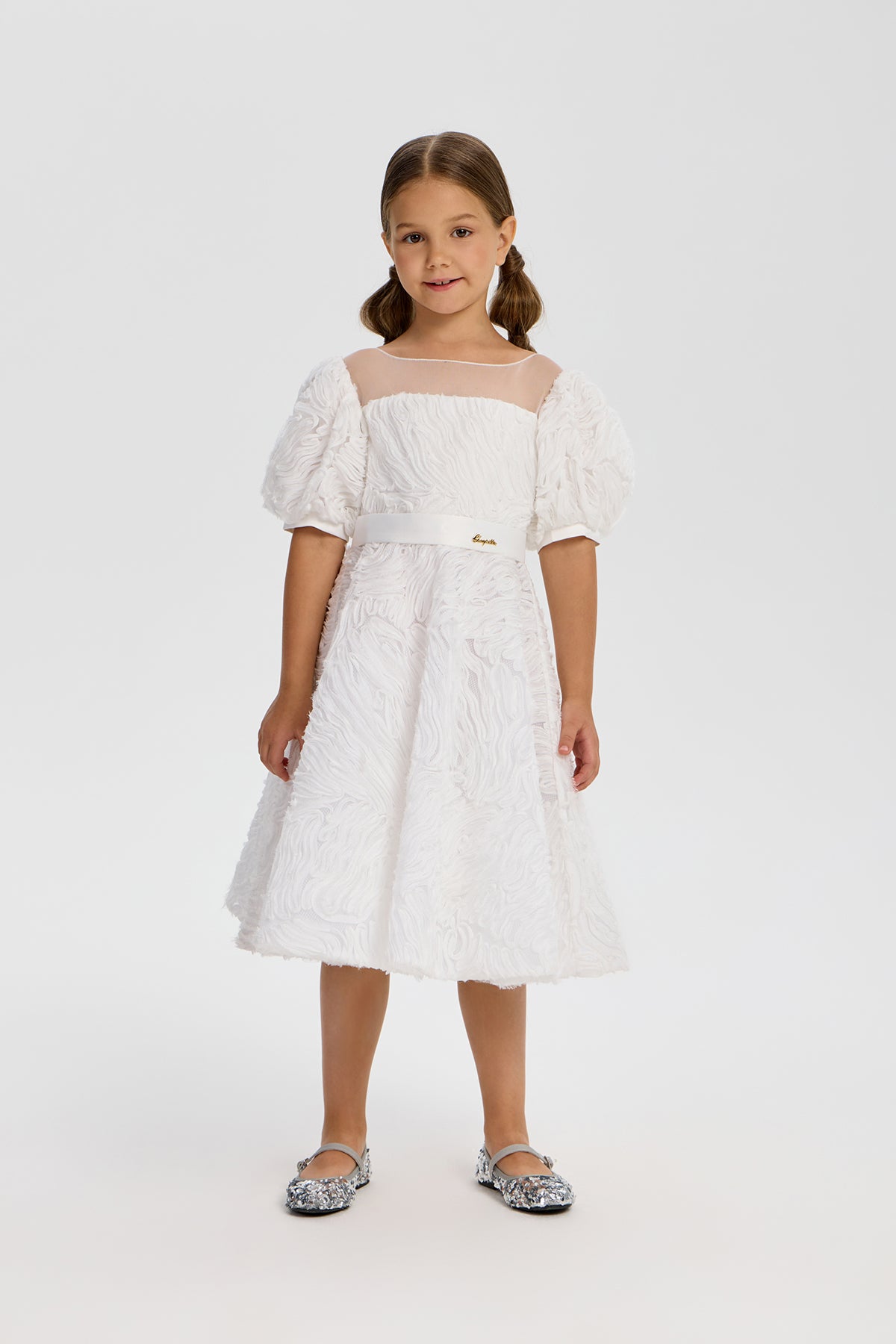 Beautiful Dress with Puffed Sleeves