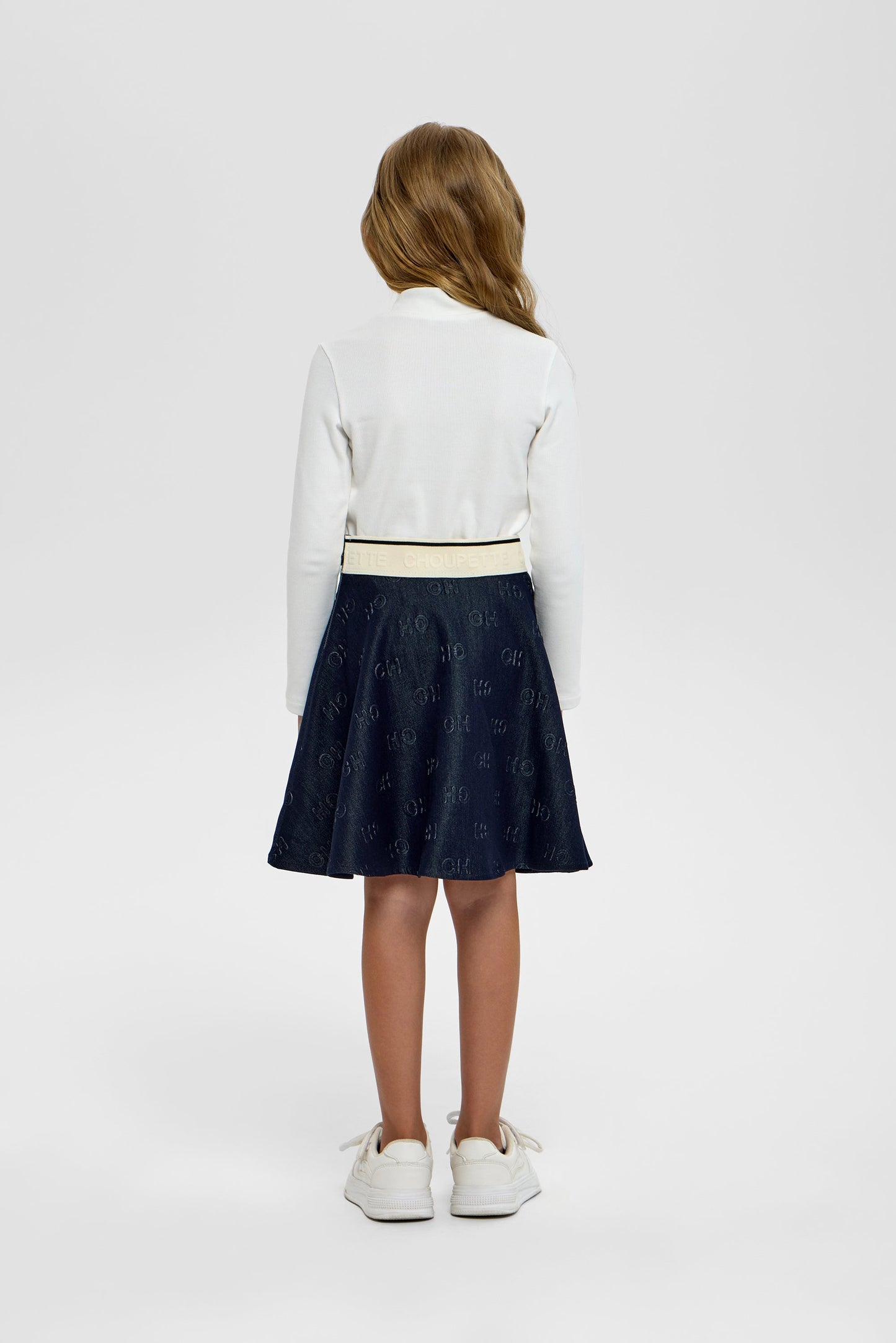 Elastic Band CH Branded Denim Skirt