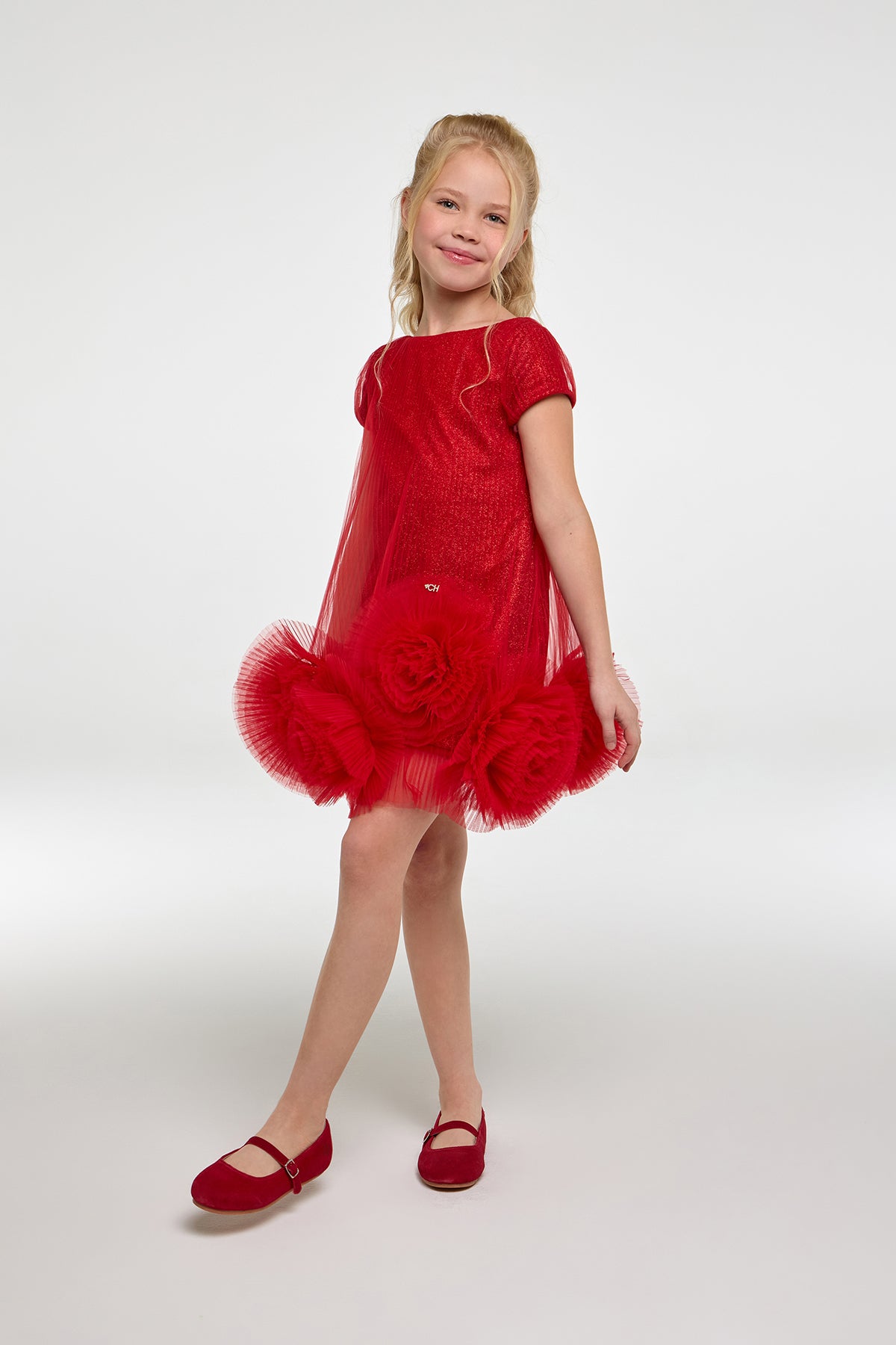 Dress with 3D flowers