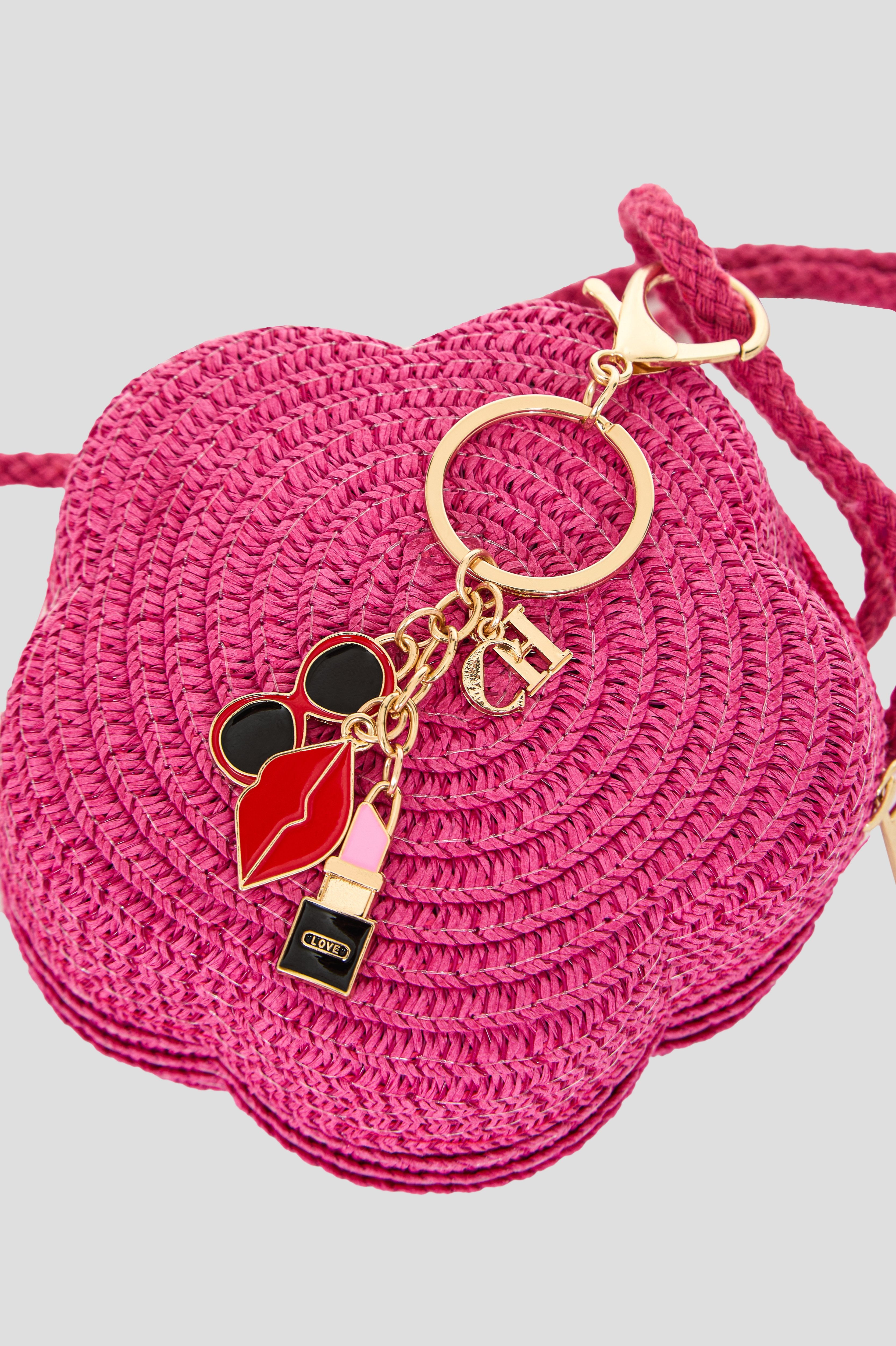Small Purse "Flower" with keychain charm