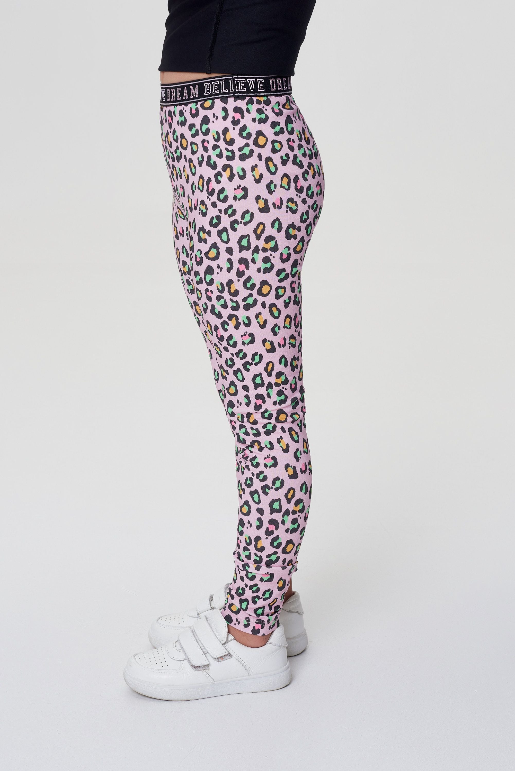 Printed Leggings, print on pink