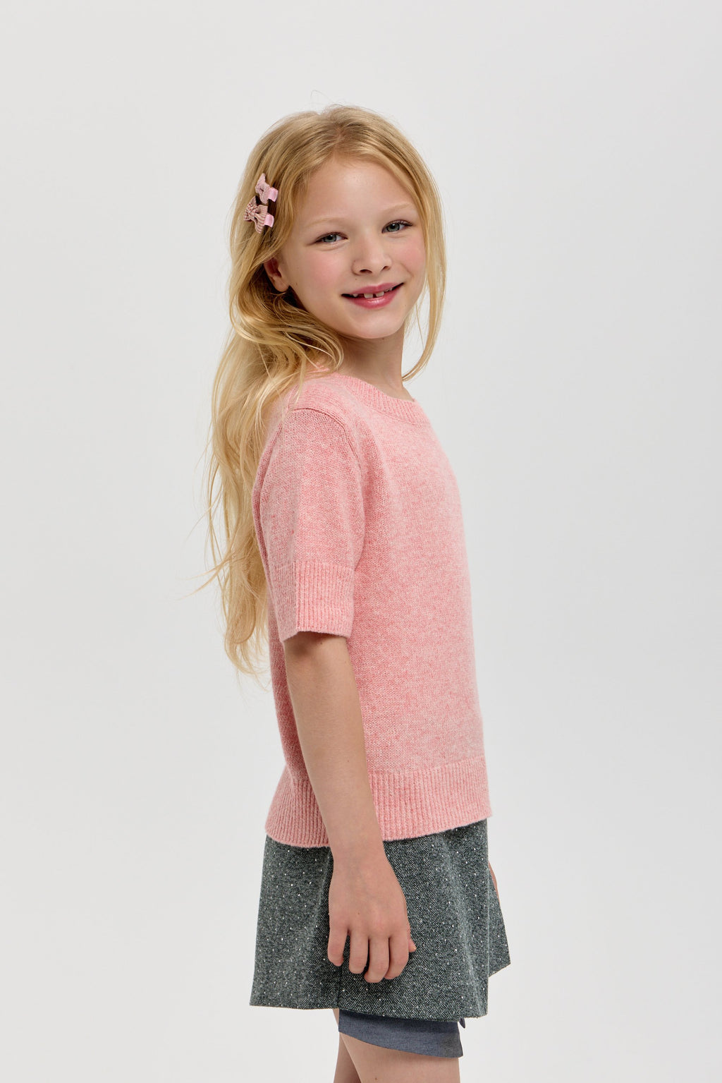Knitted Sweatshirt, peach