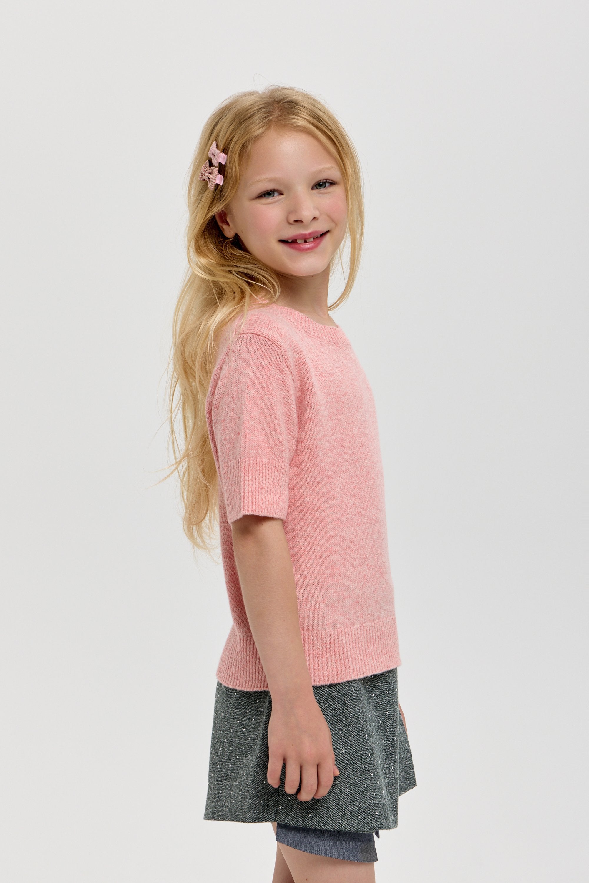 Knitted Sweatshirt, peach