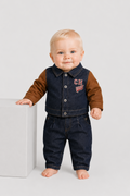 Bomber denim combined for baby boy